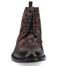 Taft Men's Jack Exotic Bird Jacquard Calfskin Dress Boots