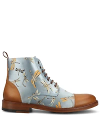 Taft Men's Jack Dragonfly Jacquard Calfskin Cap Toe Dress Boots