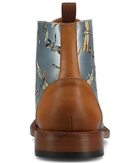 Taft Men's Jack Dragonfly Jacquard Calfskin Cap Toe Dress Boots
