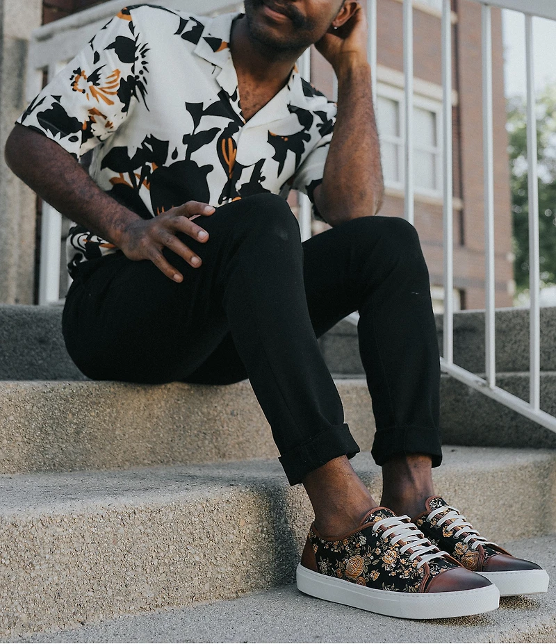 Taft Men's Jack Floral Jacquard Low-Top Sneakers