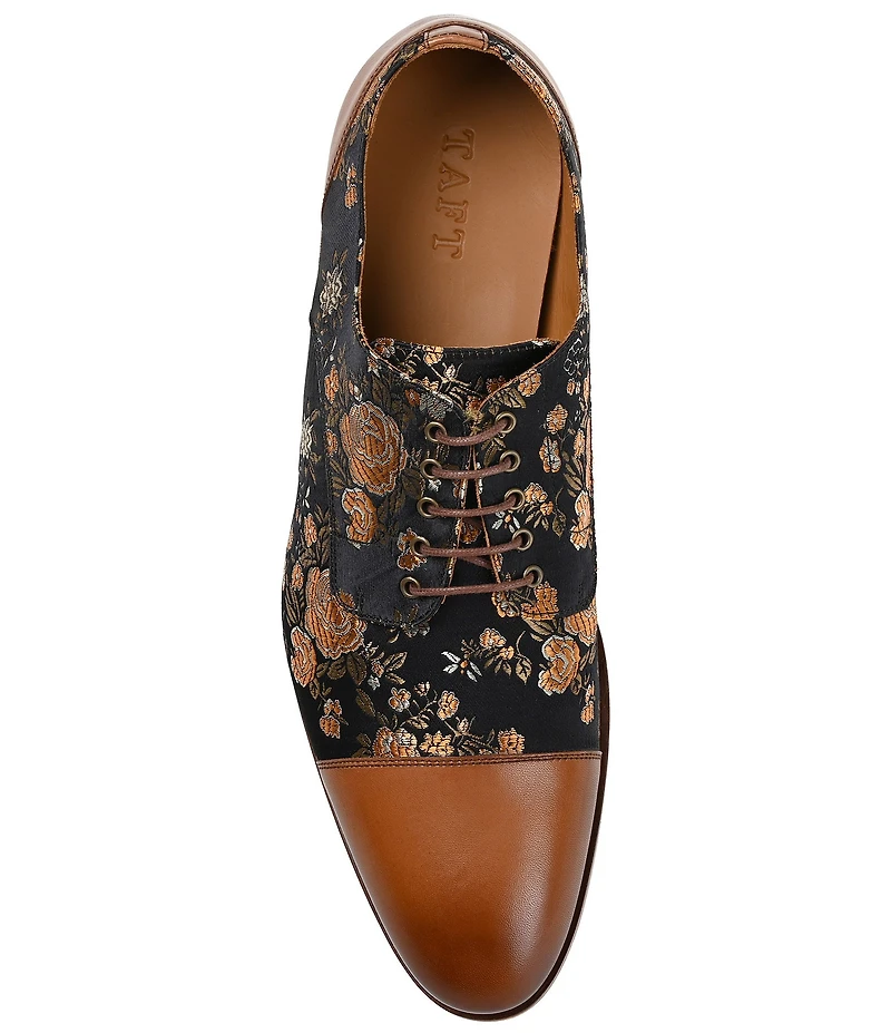 Taft Men's Jack Floral Printed Jacquard Calfskin Oxfords