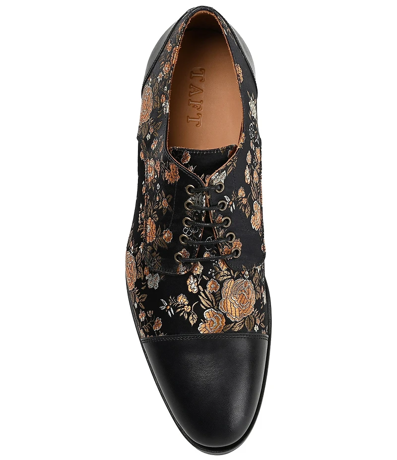 Taft Men's Jack Floral Printed Jacquard Calfskin Oxfords