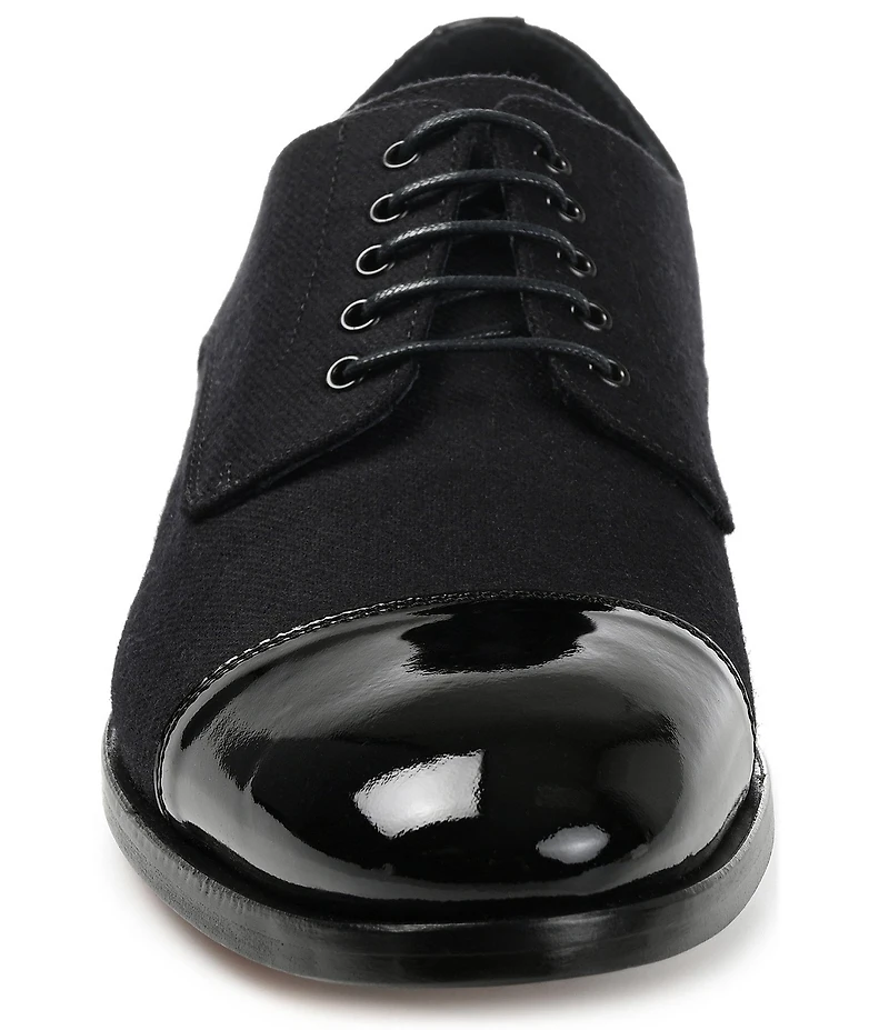 Taft Men's Jack Tux Wool Patent Leather Oxfords