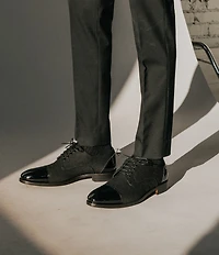 Taft Men's Jack Tux Wool Patent Leather Oxfords