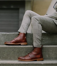 Taft Rome Leather Cap Toe Dress Boots