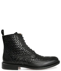 Taft Men's Saint Woven Leather Brogue Wingtip Boots