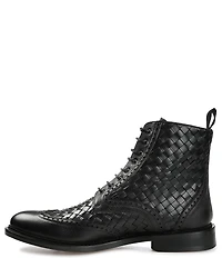 Taft Men's Saint Woven Leather Brogue Wingtip Boots