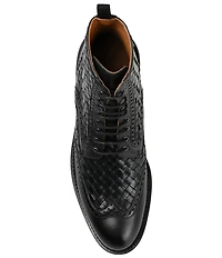 Taft Men's Saint Woven Leather Brogue Wingtip Boots