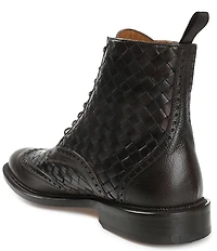 Taft Men's Saint Woven Leather Brogue Wingtip Boots