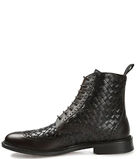 Taft Men's Saint Woven Leather Brogue Wingtip Boots