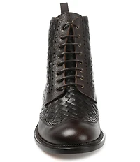 Taft Men's Saint Woven Leather Brogue Wingtip Boots