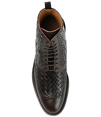 Taft Men's Saint Woven Leather Brogue Wingtip Boots