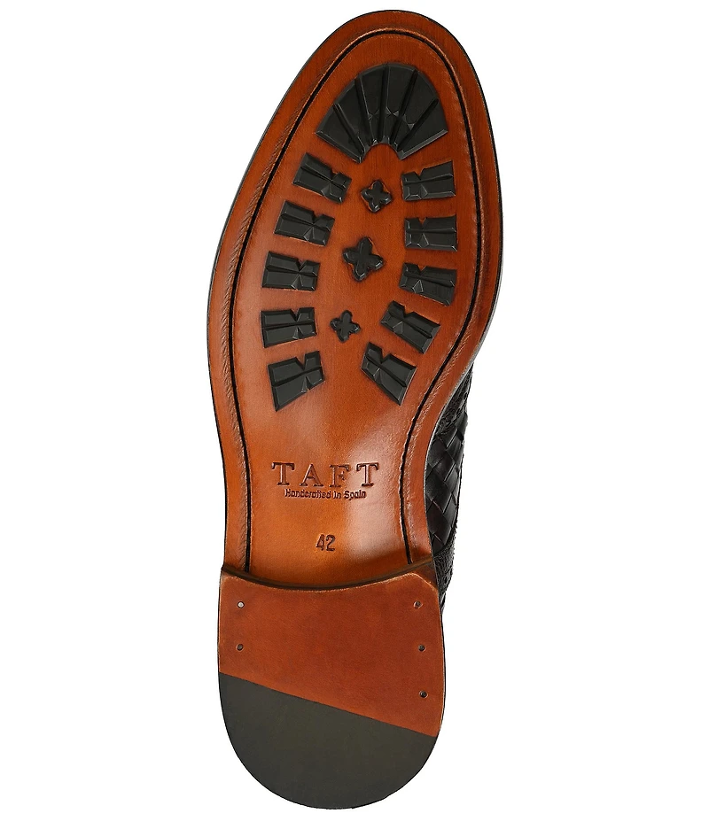 Taft Men's Saint Woven Leather Brogue Wingtip Boots