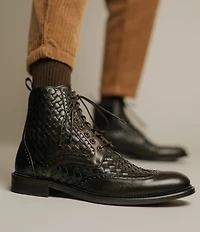 Taft Men's Saint Woven Leather Brogue Wingtip Boots