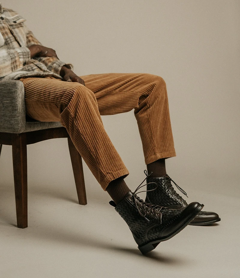 Taft Men's Saint Woven Leather Brogue Wingtip Boots