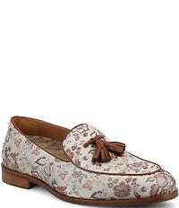 Taft Men's Tommy Tassel Floral Jacquard Dress Loafers