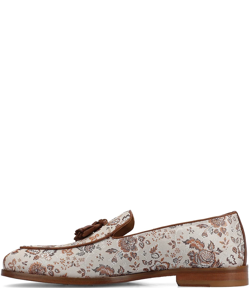 Taft Men's Tommy Tassel Floral Jacquard Dress Loafers