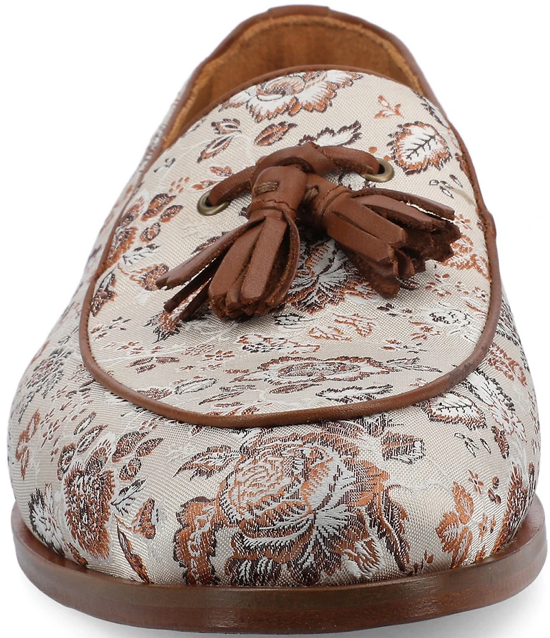 Taft Men's Tommy Tassel Floral Jacquard Dress Loafers