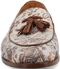 Taft Men's Tommy Tassel Floral Jacquard Dress Loafers