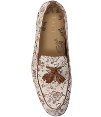 Taft Men's Tommy Tassel Floral Jacquard Dress Loafers