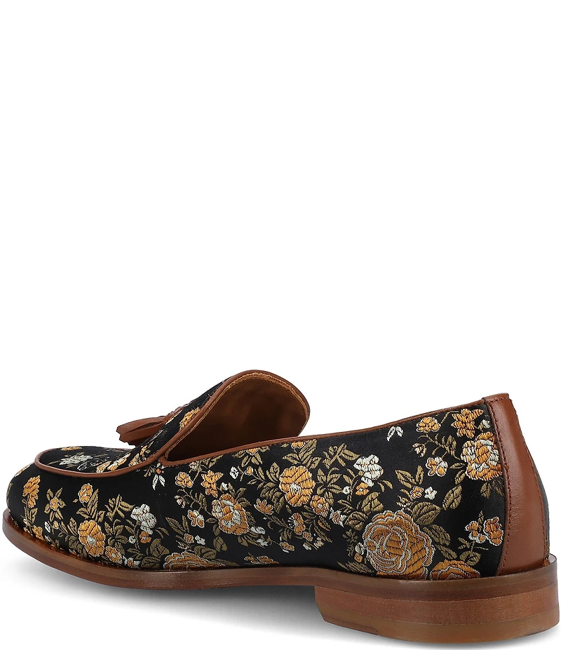 Taft Men's Tommy Tassel Floral Jacquard Dress Loafers