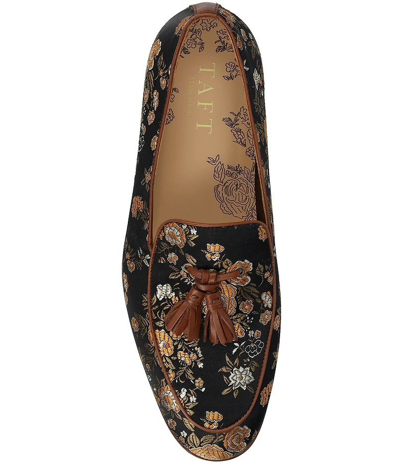 Taft Men's Tommy Tassel Floral Jacquard Dress Loafers