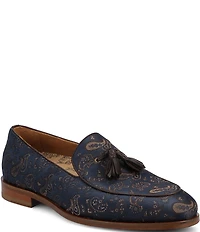 Taft Men's Tommy Tassel Paisley Jacquard Dress Loafers