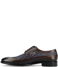 Taft Preston Calfskin Leather Paisley Jacquard Brogue Wingtip Oxfords