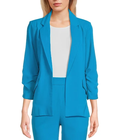 Takara Coordinating Flap Pocket Open Front Blazer
