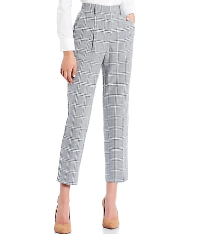 Takara High Rise Checked Plaid Print Pants