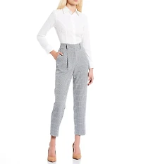 Takara High Rise Checked Plaid Print Pants