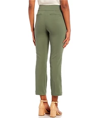 High-Rise Straight-Fit Pull-On Stretch Dress Pants
