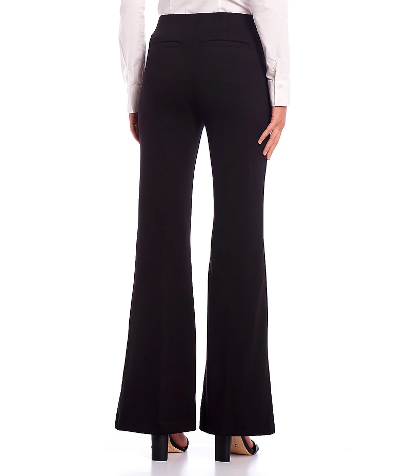 Takara Mid Rise Front-Slit Flare Leg Pants