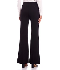 Takara Mid Rise Front-Slit Flare Leg Pants