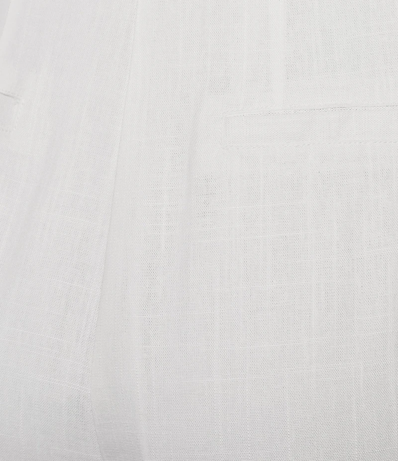 Takara Pleat-Front Wide-Leg Linen-Blend Coordinating Pants