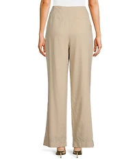 Takara Pleat-Front Wide-Leg Linen-Blend Coordinating Pants