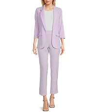 Takara Coordinating Ruched Sleeve Notched Collar Blazer