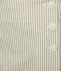 Takara Stripe Mid Rise Side Buttoned Skort