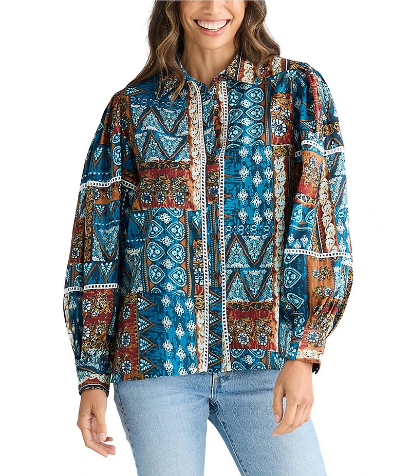 Talisman Castella Cotton Voile Patchwork Shirt