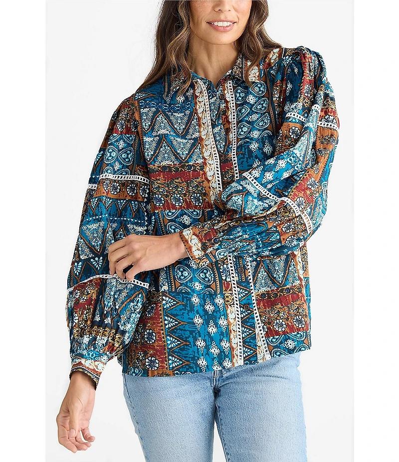 Talisman Castella Cotton Voile Patchwork Shirt