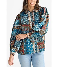 Talisman Castella Cotton Voile Patchwork Shirt