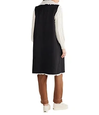 Talisman Wanderer Faux Suede Notch Collar Open Front Vest
