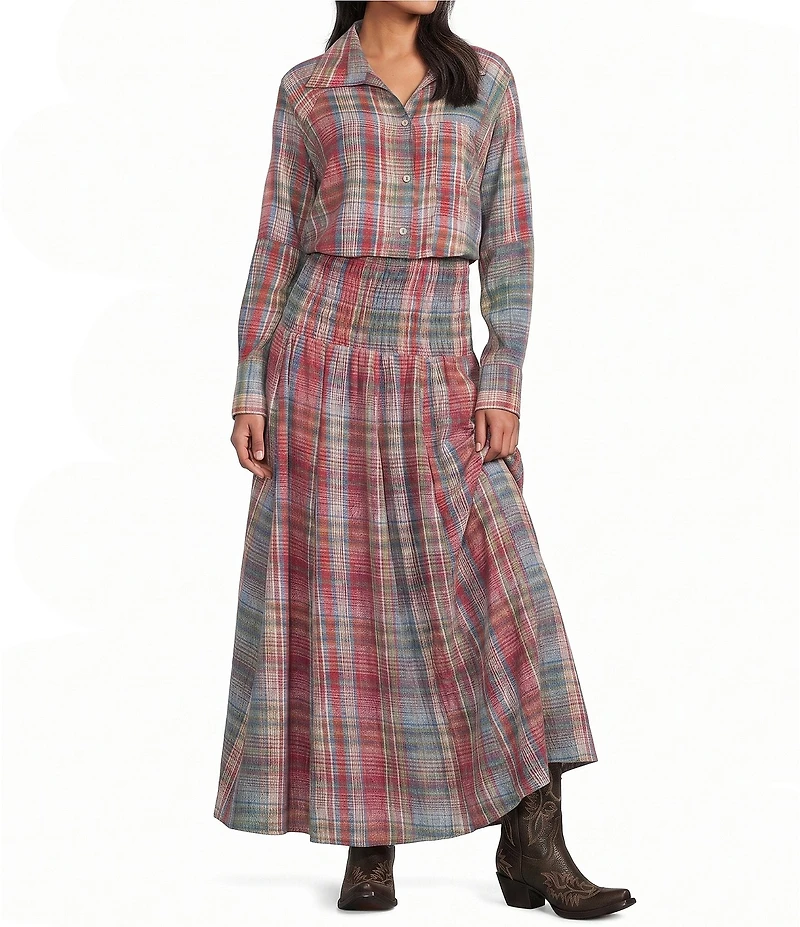 Talisman Woven Plaid A-Line Coordinating Skirt