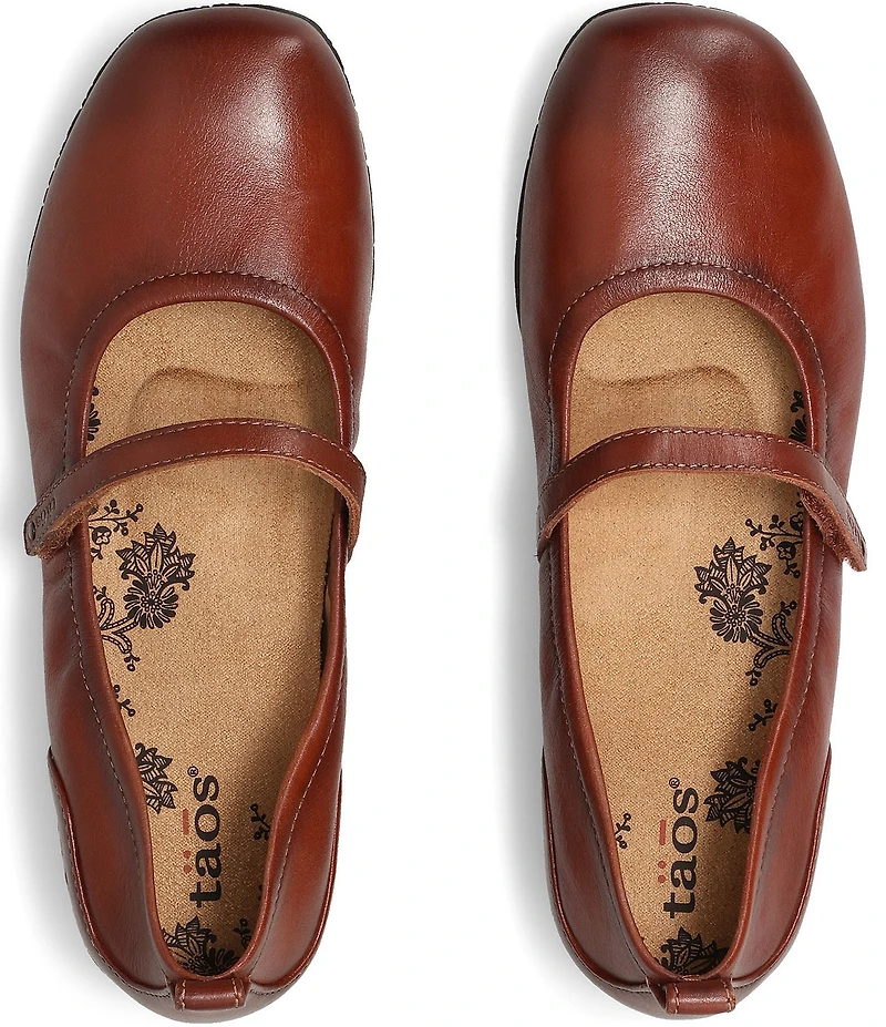 Taos Footwear Babble Leather Mary Jane Ballet Flats
