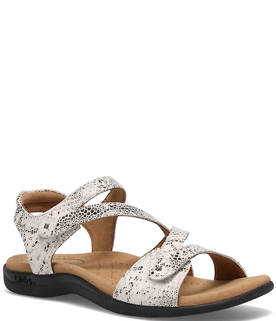 Taos Footwear Big Time Snake Print Leather Sandals