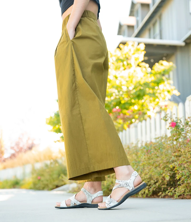 Taos Footwear Big Time Snake Print Leather Sandals