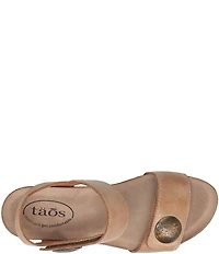 Taos Footwear Carousel 3 Leather Ornamented Wedge Sandals