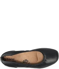 Taos Footwear Chit Chat Leather Skimmer Ballet Flats