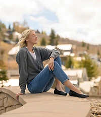 Taos Footwear Chit Chat Leather Skimmer Ballet Flats