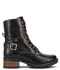 Taos Footwear Crave Leather Lug Sole Combat Booties